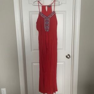Cute Embroidered Maxi Dress